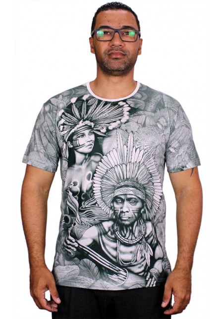 T- SHIRT  INDIOS DA FLORESTA