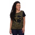 T-SHIRT FEMININA  USE AFRICA  BLACK