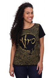 T-SHIRT FEMININA  USE AFRICA  BLACK