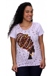 T.SHIRT FEM USE AFRICA TURBANTE    