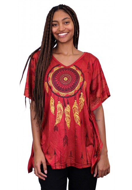 KAFTAN  FEMININA  VERMELHO